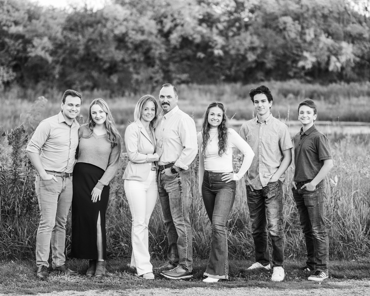 Fall family photo taken near the nature trail in downtown Frankfort IL.